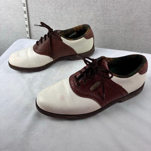 Sierra Soft Foot Joy Leather Saddle Oxford Golf Shoes Women's 6.5 Preppy Leather - Picture 9 of 13